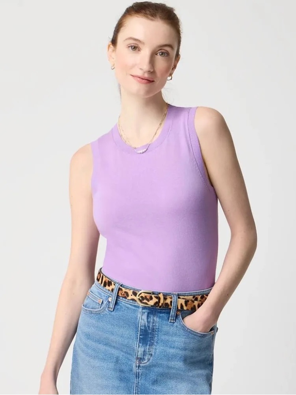 J. Crew Factory - classic Sweater shell tank - NWT - Purple Lavender- Size M